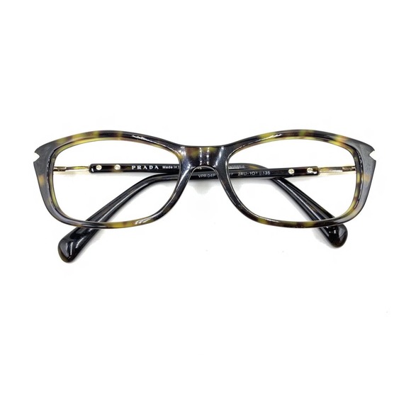 Prada VPR 04P 2AU-1O1 Tortoise Brown Gold Eyeglasses Frames 52-17 135 Italy - Picture 12 of 12